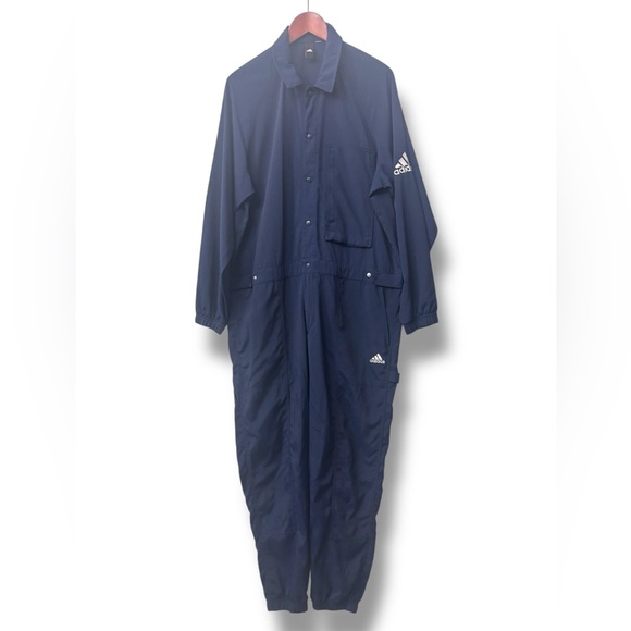 Rare Adidas navy and white boilersuit jumpsuit exclusive limited edition item - Picture 1 of 12